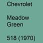 Preview: Chevrolet, Meadow Green, 518 (1970).